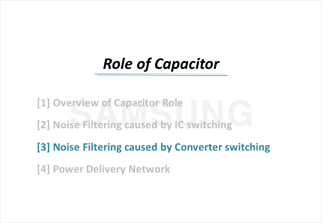 Noise Filtering caused by Converter Switching