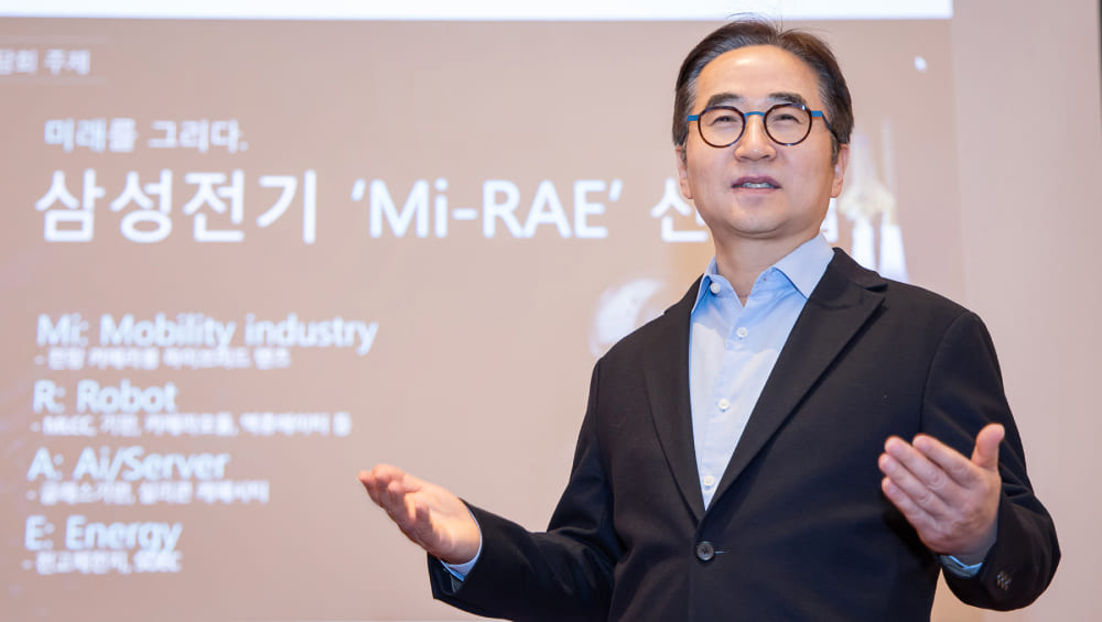 [CES2025 삼성전기 대표이사 프레스미팅] ‘미래’를 그리다. 삼성전기 ‘Mi-RAE’ 신사업 성과