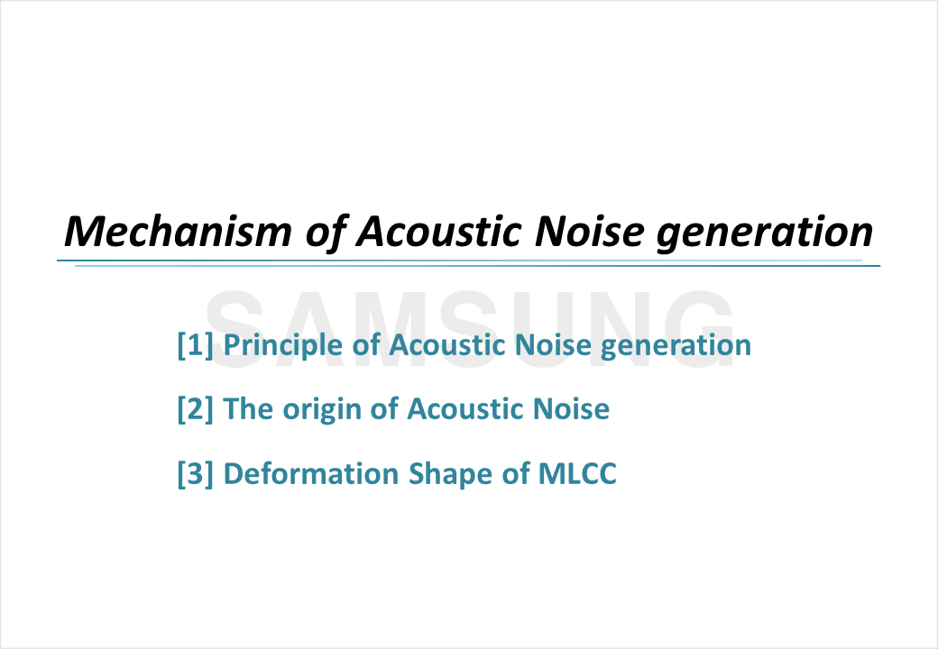 Mechanism of Acoustic Noise generation