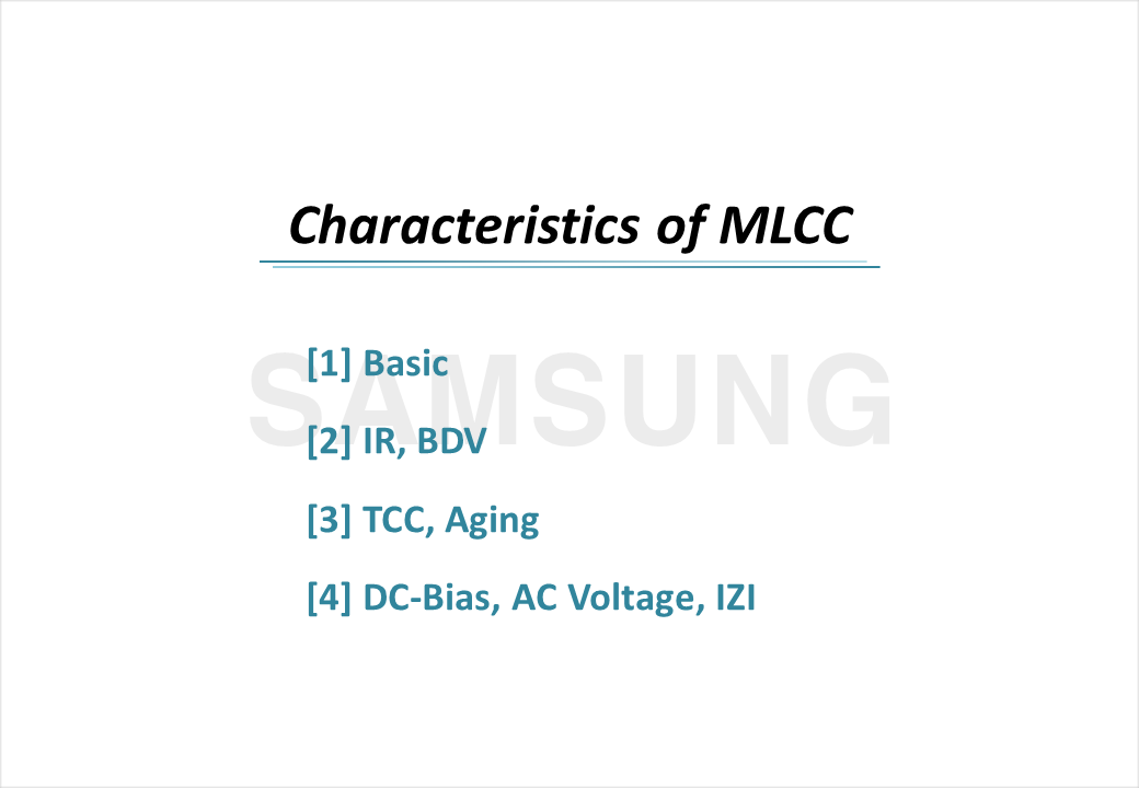 Characteristics of MLCC