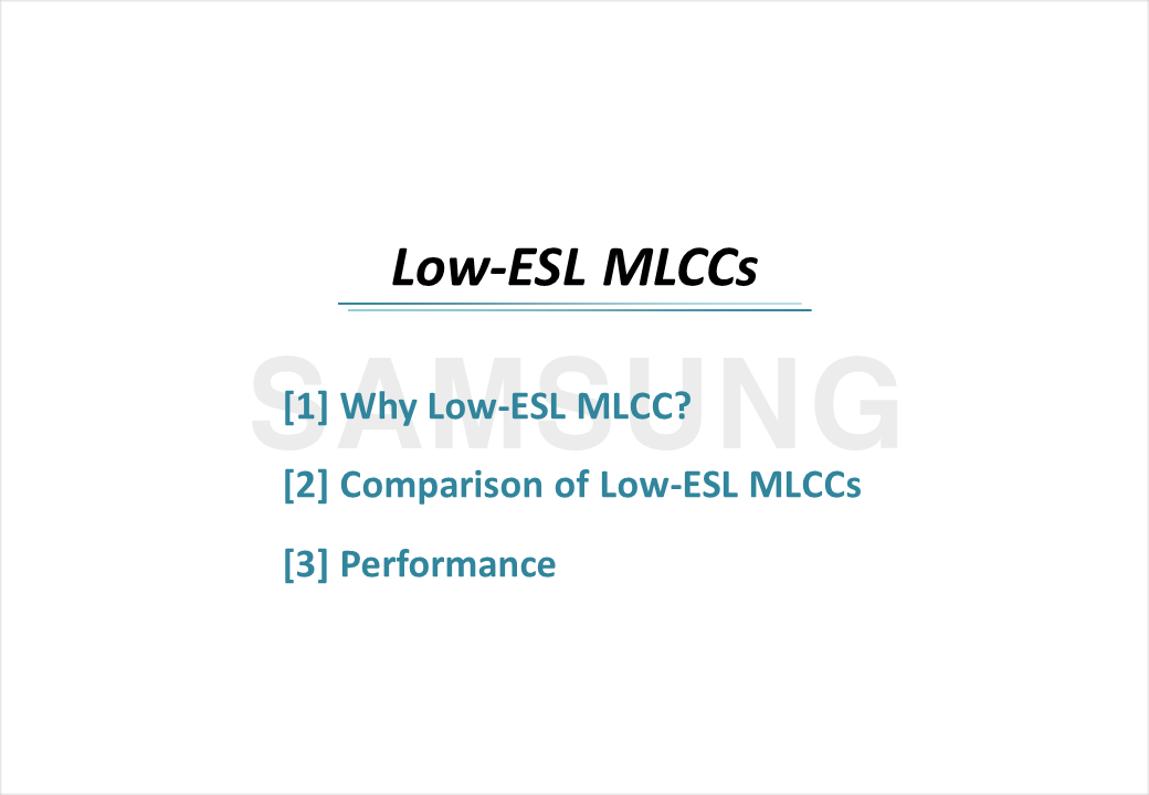 Low-ESL MLCCs