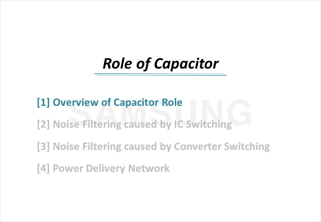 Overview of Capacitor Role