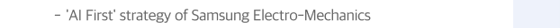 AI First' strategy of Samsung Electro-Mechanics
