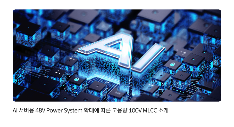 AI 서버용 48V Power System 확대에 따른 고용량 100V MLCC 소개
