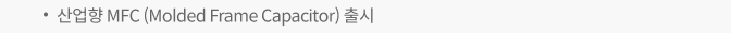 산업향 MFC (Molded Frame Capacitor) 출시